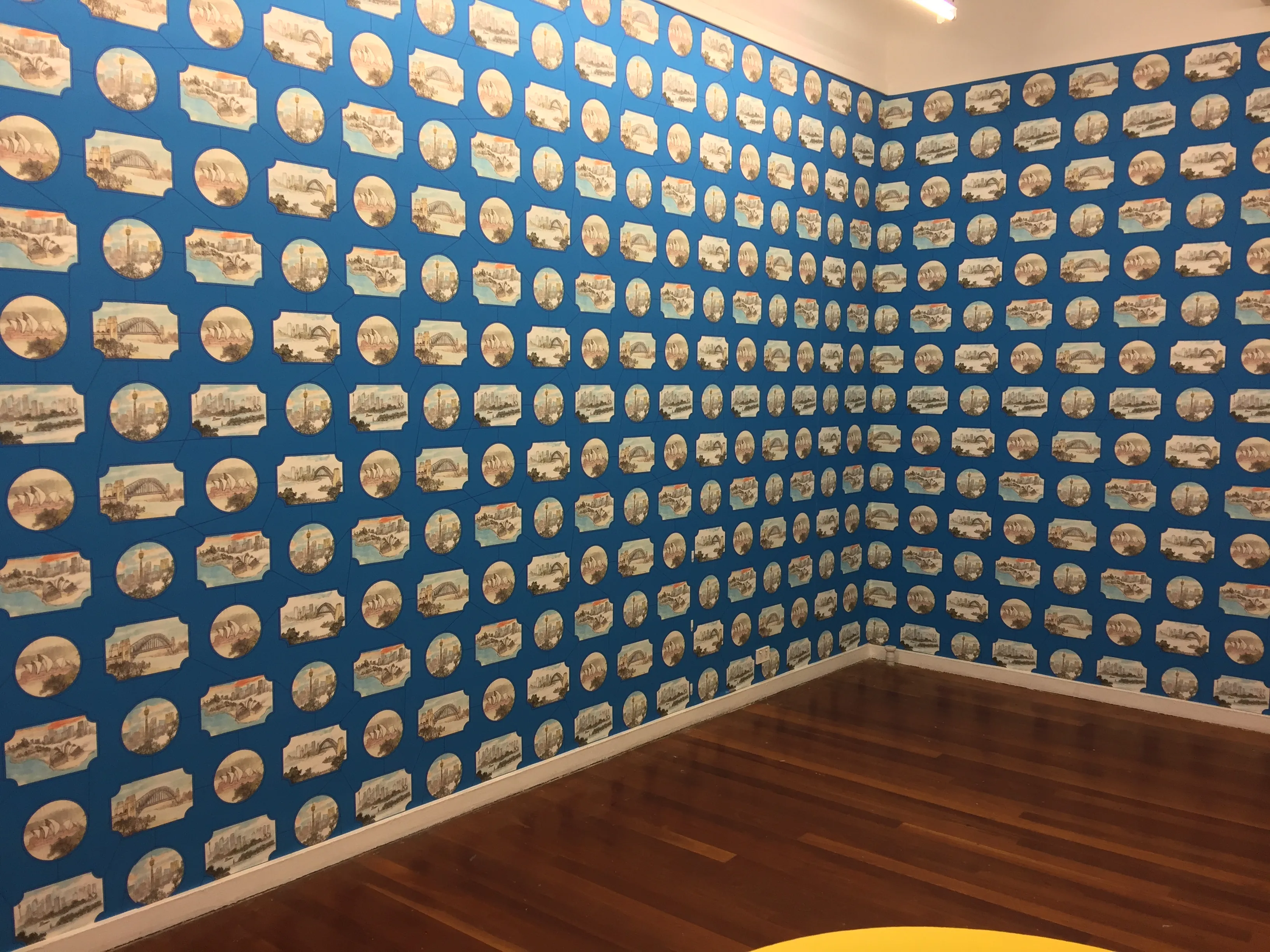 Custom wallpaper for the 21st Sydney Biennale exhibition of artist Jun Yang