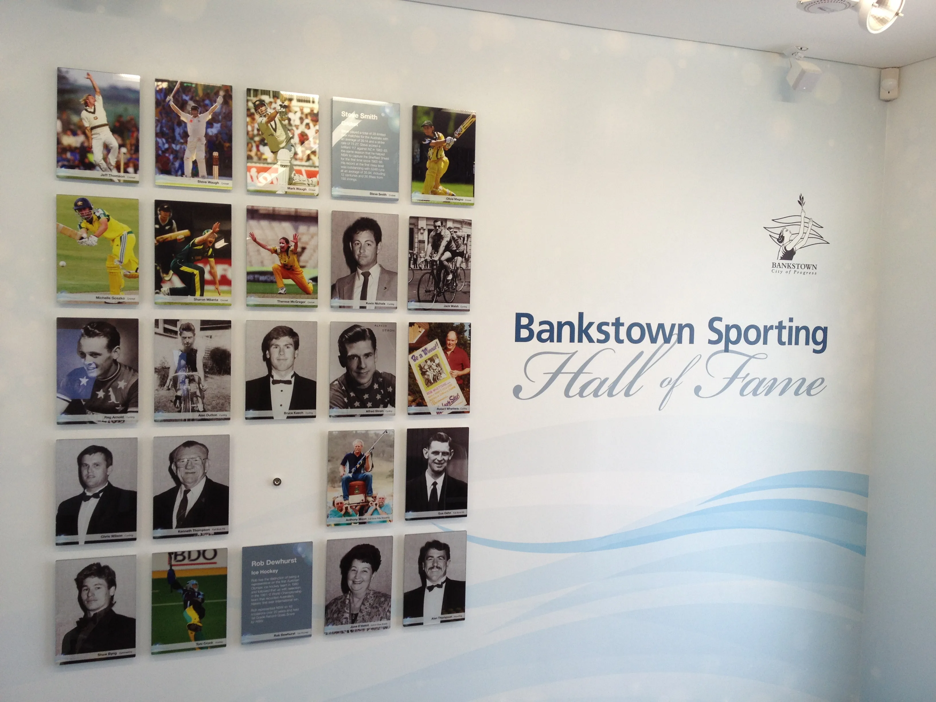 Custom wallpaper at Bankstown Sporting Hall of Fame