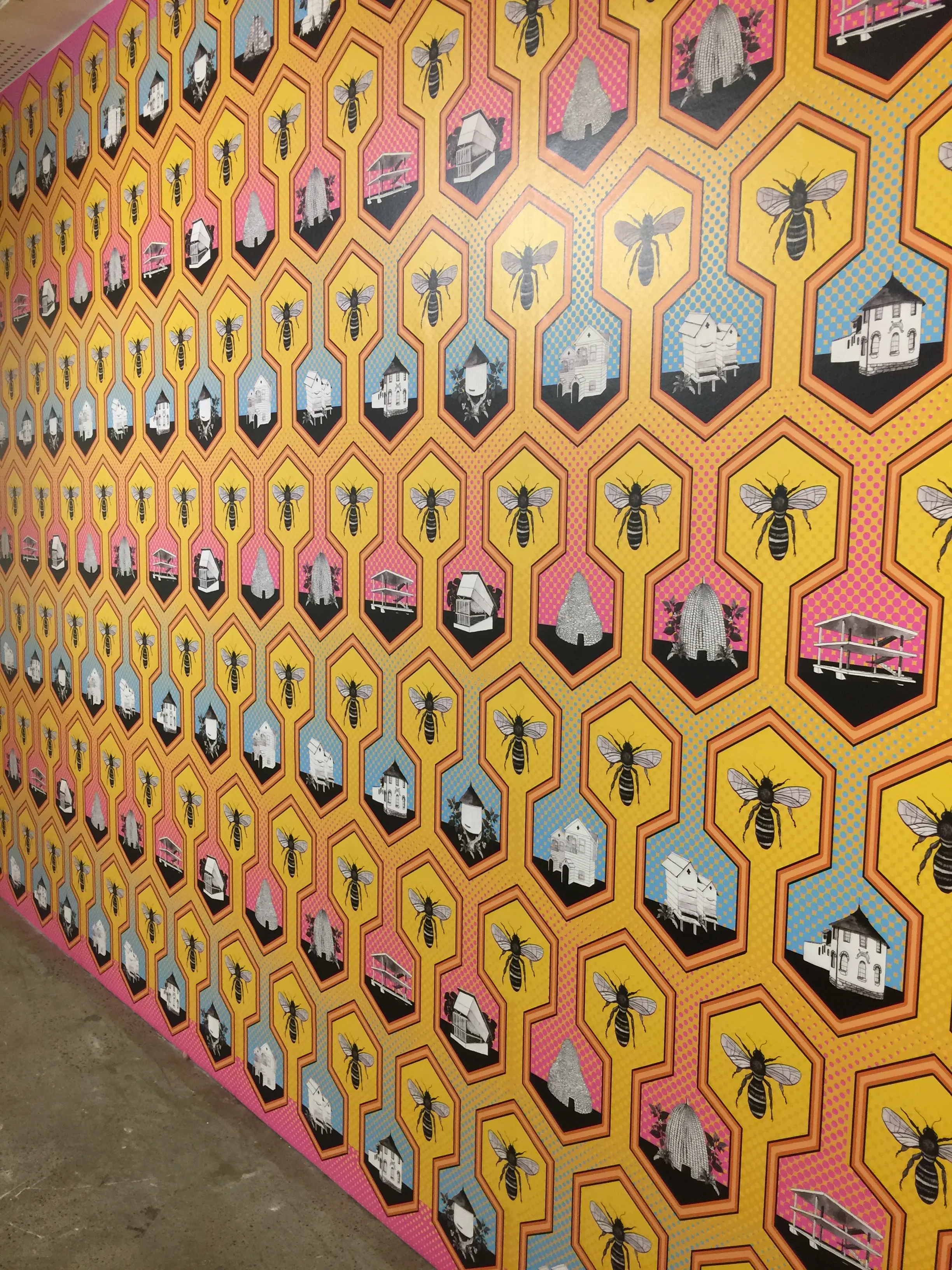 Custom wallpaper for the UNSW Gallery exhibition of artist Zanny Begg