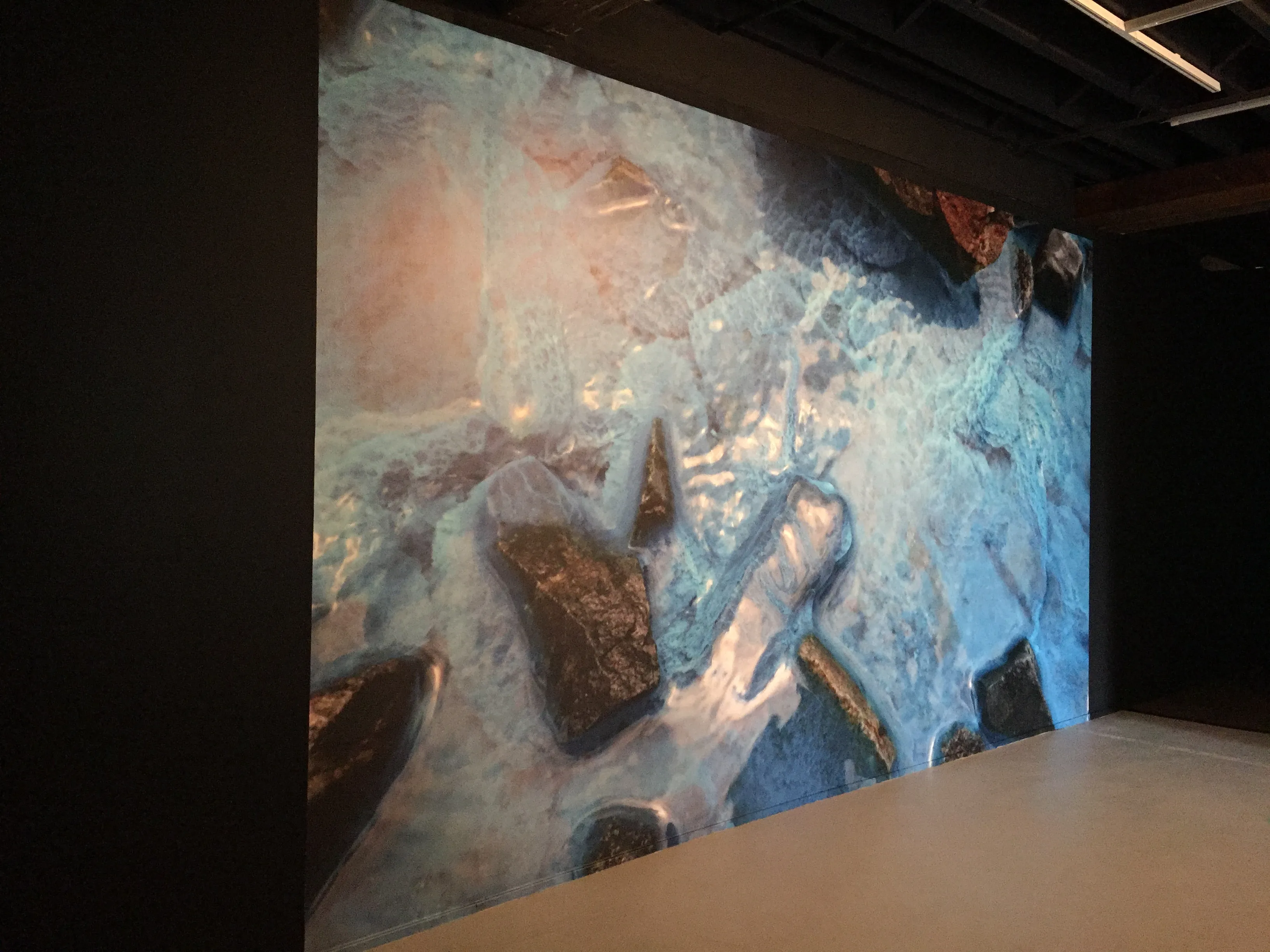 Taloi Havini artwork on wallpaper for Artspace Wolloomooloo