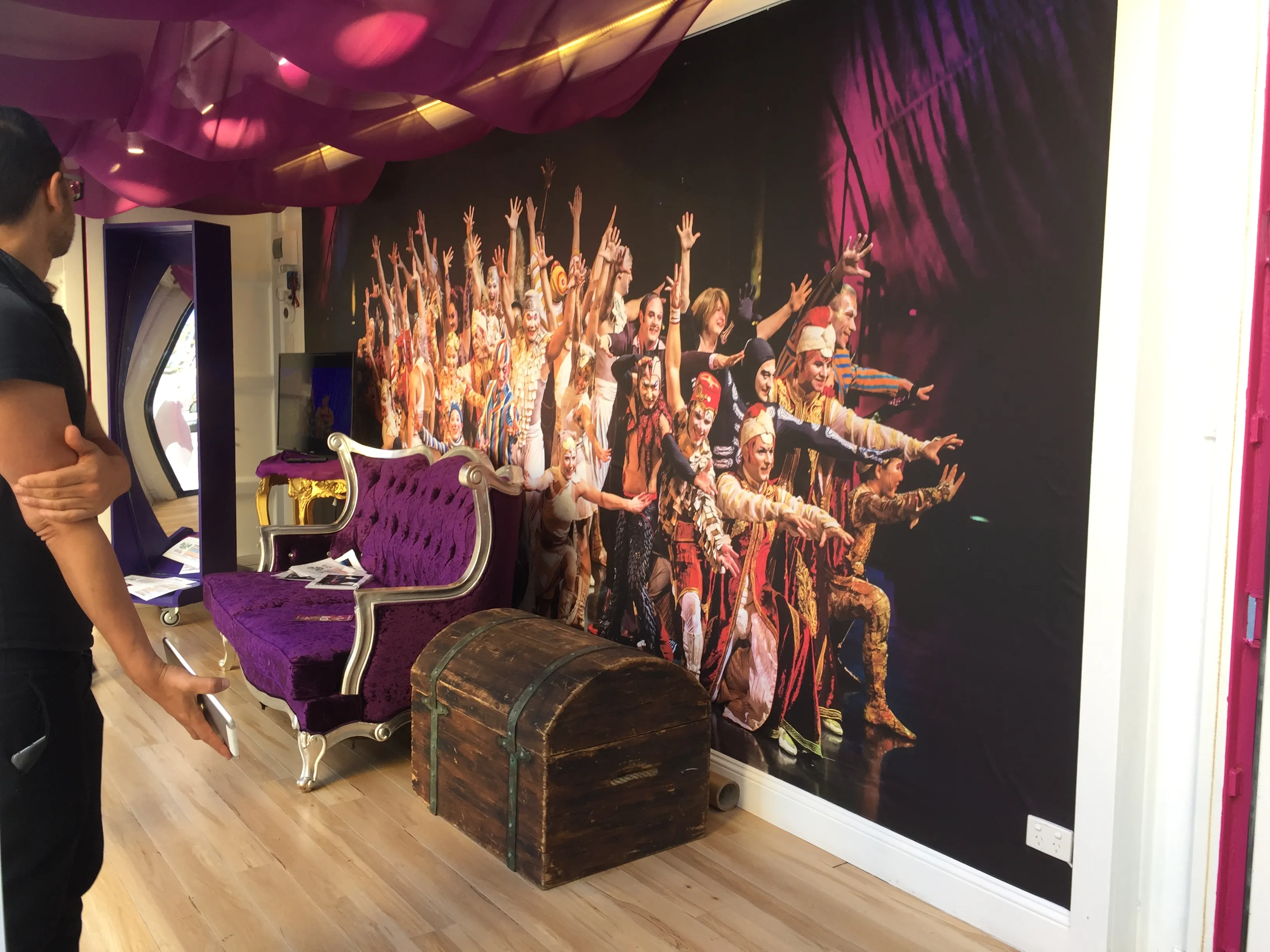 Custom wallpaper mural for Cirque de Soleil event