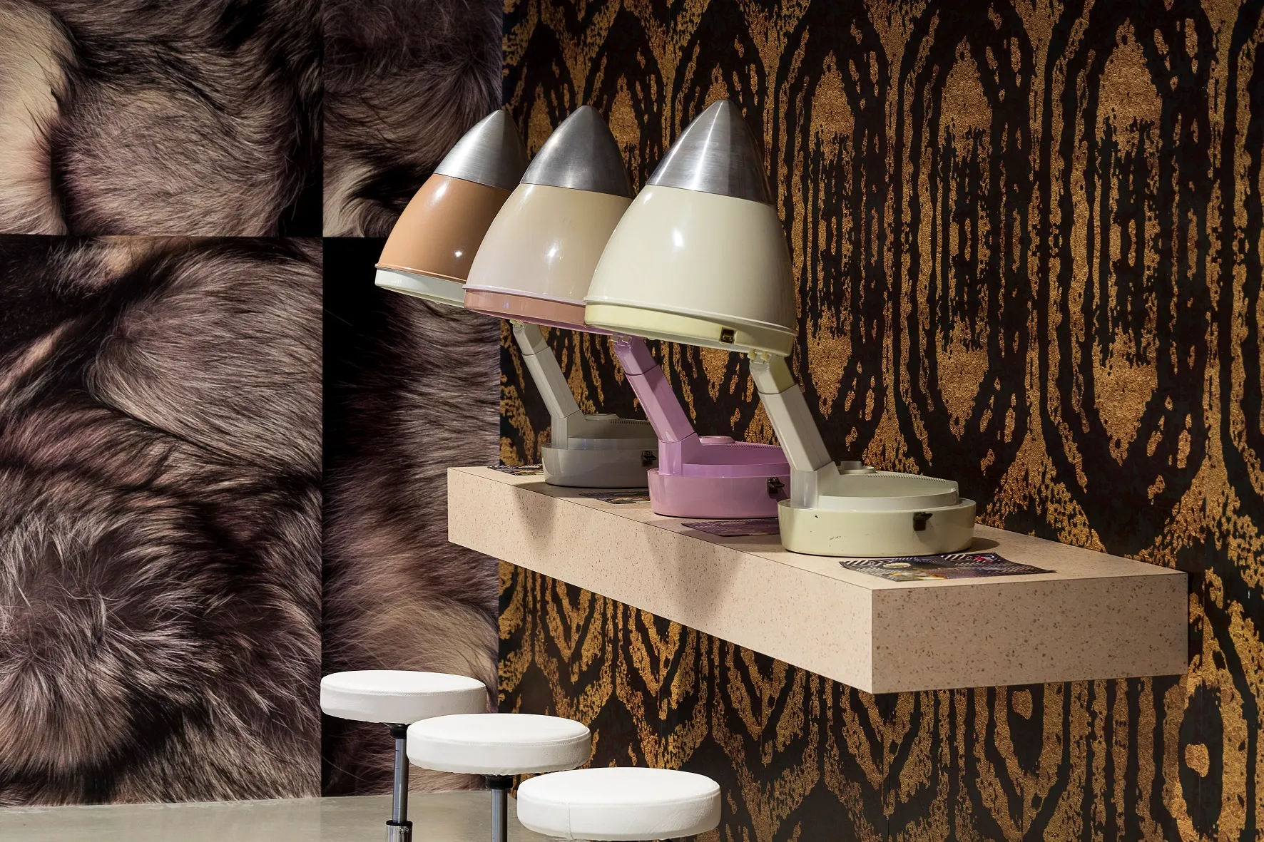 Custom printed wallpaper as part of the exhibition of artist Lisa Reihana