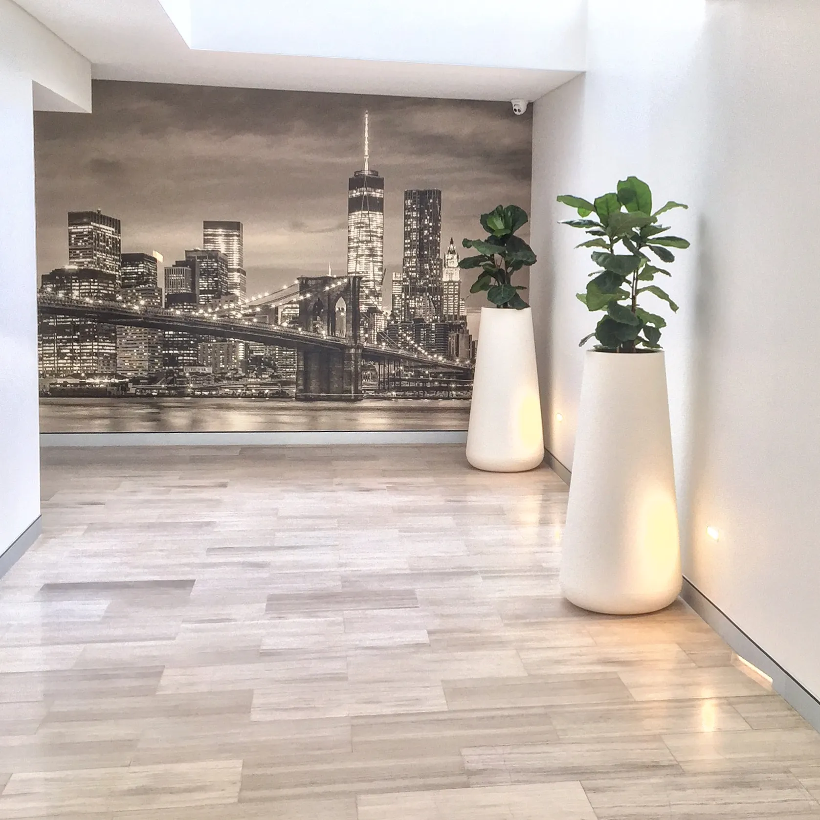 Bespoke wallpaper mural at residential building