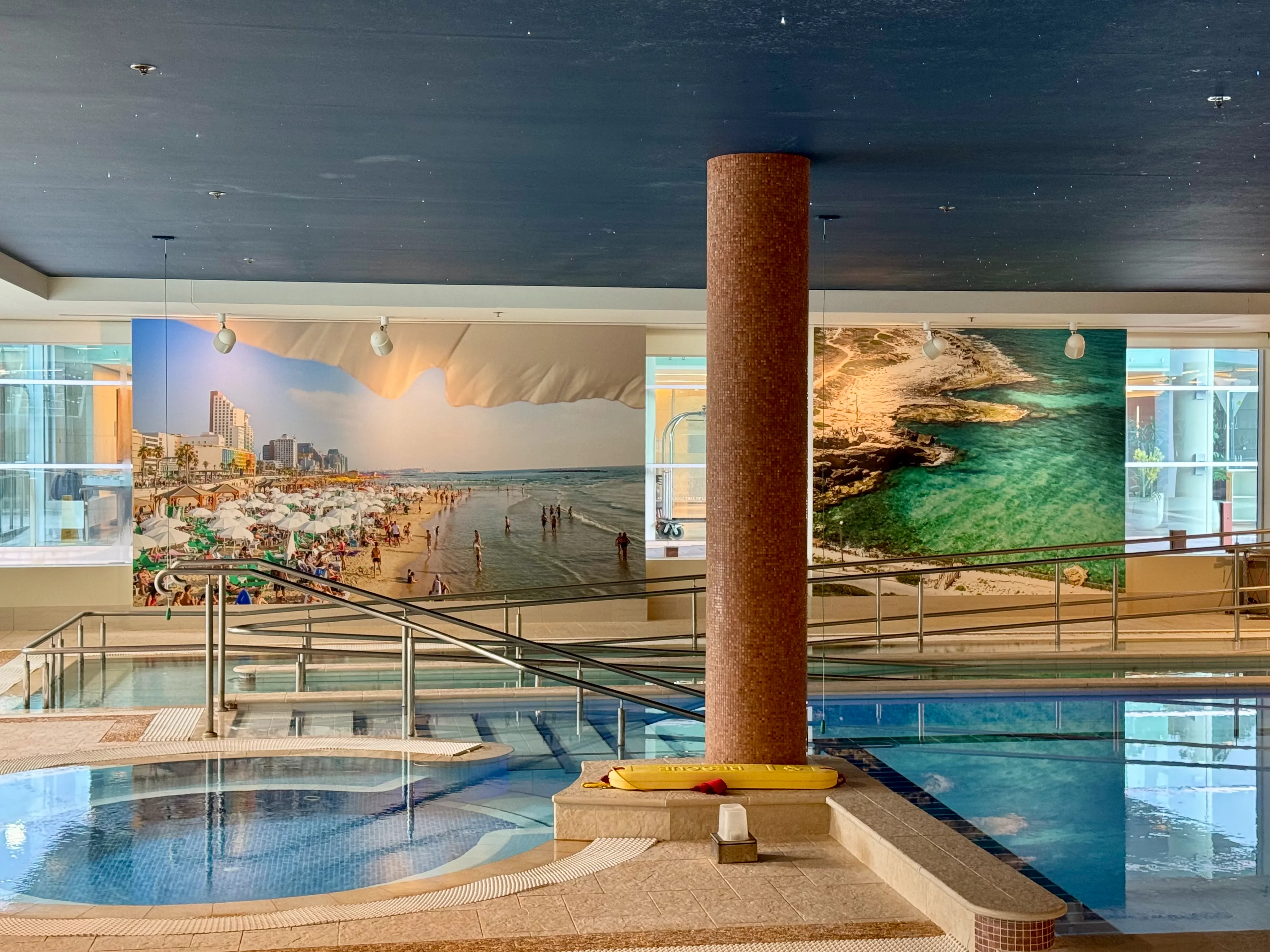 Pool area wallpaper mural in Aged Care facility