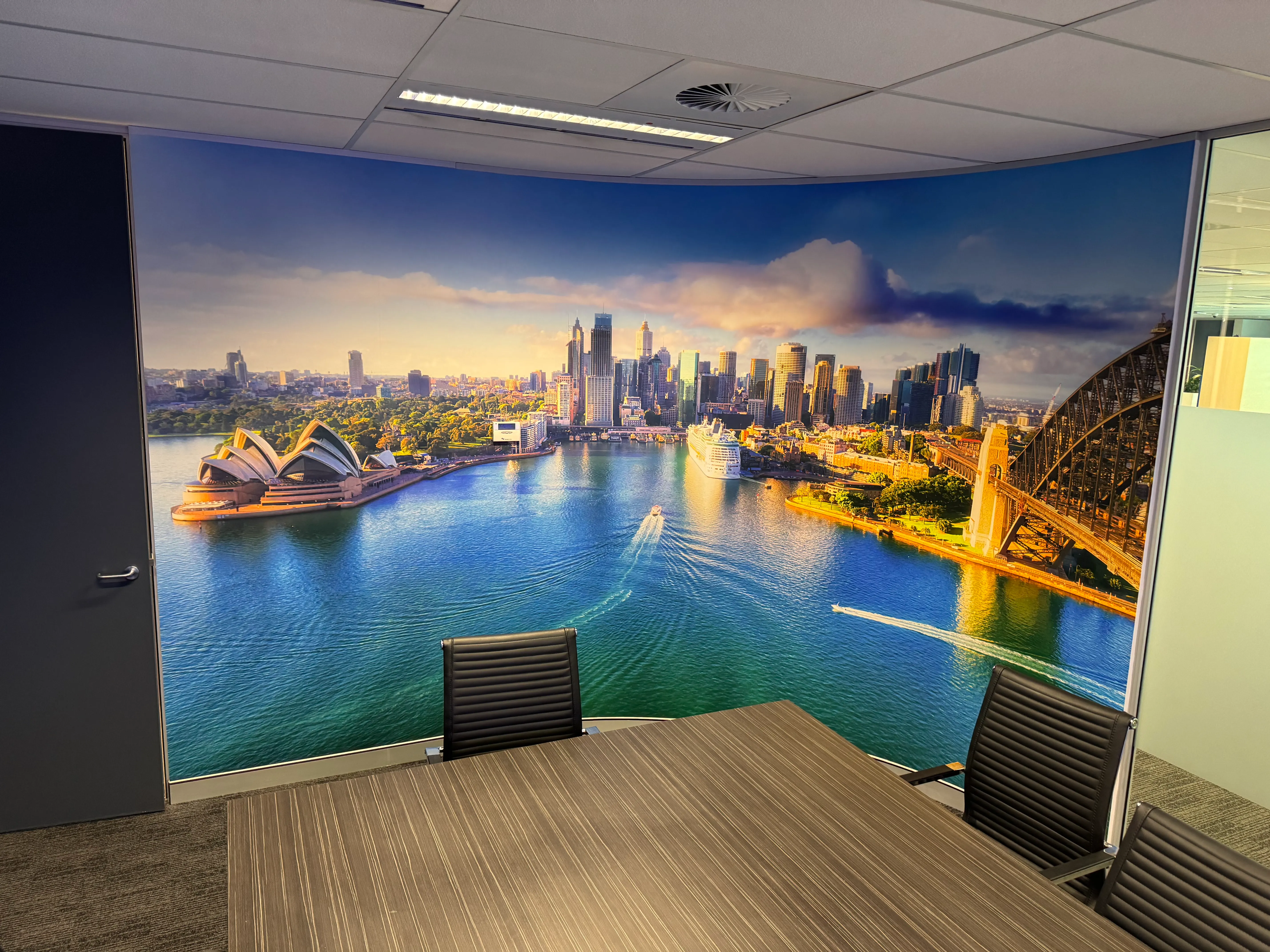 Sydney panorama wallpaper mural for office meeting room